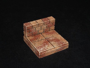 openforge 20 cut stone low wall toy game accessories dnd tiles dungeon miniatures openforge2 pathfinder rpg tabletop terrain 3d print model - Mito3D
