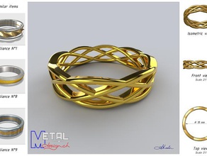 alliance n&deg10 les anneaux bague bijoux 3d print model - Mito3D