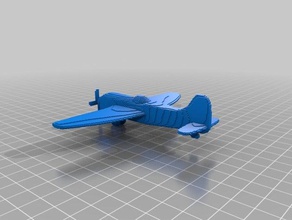 daha basit bir uçak araç 3d çizgi 3d print model - Mito3D
