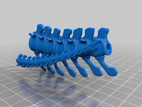 t-rex modello fisso di coda animali 3d print model - Mito3D