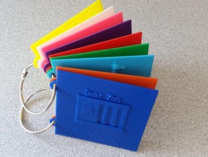 norton milieu scolaire chers zoo tactiles livre d'images de l'apprentissage l'accessibilité braille l'alphabétisation 3d print model - Mito3D