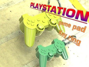 playstation key ring keychains 3dprintable accessory art bouton button fashion fine tune game great jeux joypad joystick keyring chain mini sony ps4 special test print video console xbox 3d print model - Mito3D