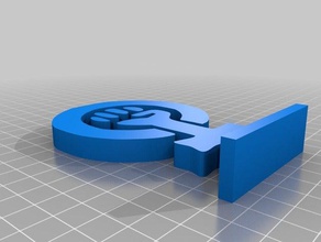 feminist fight symbol 3d printing 3d print model - Mito3D