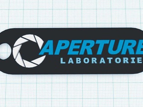 aperture science scienza innovatori portachiavi apertura laboratori labs logo 3d print model - Mito3D
