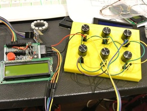 sechs variable poteniometer experimental-Labor Elektronik 3d print model - Mito3D