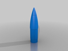 Obús de 105 mm shell 3d la impresión pruebas 3d print model - Mito3D