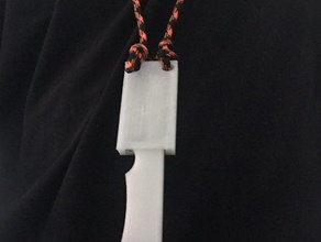 razor blade neck knife hand tools tool holder sheath necklace pocket utility 3d print model - Mito3D