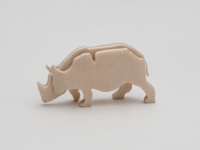 rhino 3-couches-animal cnclaser animaux routeur cnc lasercut stepcraft threelayeredanimal jouet bois zenziwerken 3d print model - Mito3D