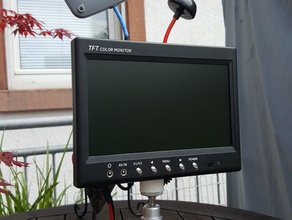 fpv Empfänger monitor-Befestigung hobby monitor mount Halterung 3d print model - Mito3D