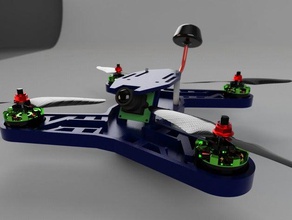 el fpv carrera helicóptero de 210 rc vehículos racer marco multicopter multirotor quadcopter 3d print model - Mito3D