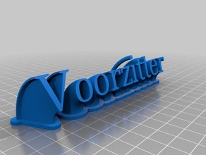 voorzitter nameplate 1 office customized 3d print model - Mito3D