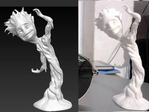 baby groot sculptures 3d print model - Mito3D