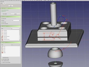 fixation pour boule de 20mm l'ingénierie joint à rotule mécanique réel utile 3d print model - Mito3D