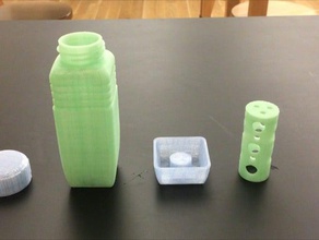 water bottle filter diy 3d print model - Mito3D