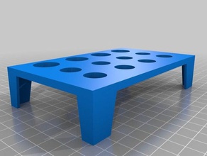 my customized 4 row tool bit tray tools 3d print model - Mito3D