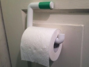 porte-papier toilette vis cachées la salle de bains créé freecad rouleau papier 3d print model - Mito3D