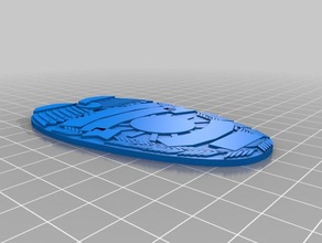 blankpolice escudo de fuego collar latón hobby 3d print model - Mito3D