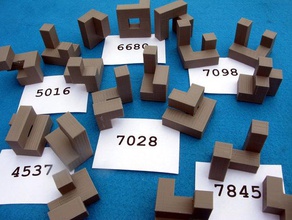7849 three piece puzzles openscad 3d print model - Mito3D