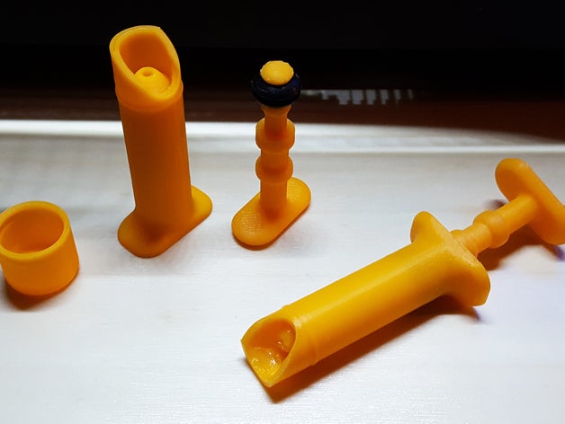 8mm axis rod grease tube wplunger 3d printer accessories gun 3D print model - Mito3D