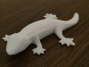 low poly gecko animali impressionante cool creatura carino facile lucertola poligono rettile 3d print model - Mito3D