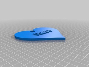 corazon paula Anahtarlık özelleştirilmiş 3d print model - Mito3D