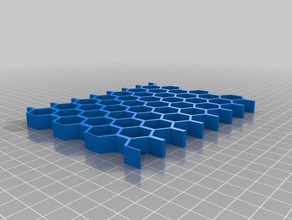 another scalable hexagon grid sheet 3d print model - Mito3D