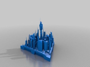 stargate atlantis city core buildings structures 3d print model - Mito3D