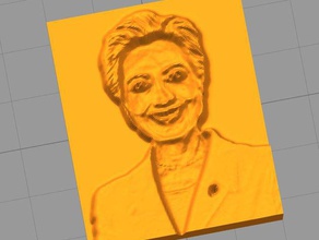 hillary clinton plaque art election2016 lithophane stereolithography 3d print model - Mito3D