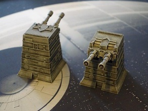 death star laser-turret - Spielzeug Spiel Zubehör 3d print model - Mito3D