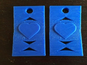 coração cunha brincos 3d print model - Mito3D