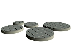 flagstone bases 15mm scale toy game accessories basing boardgame boardgames fantasy gaming gruntz miniature miniatures model rpg science fiction scifi tabletop wargame wargames wargaming wayfarer tactics 3d print model - Mito3D