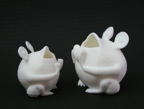 seltsam Frosch Dekor Tiere frosch garten gartenfrosch Bleistift-Halter Pflanzer tiere Kröte 3d print model - Mito3D