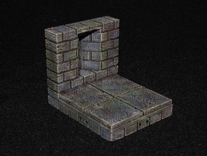 openforge 20 cut-stone external arrow slit toy game accessories dnd tiles dungeon miniatures openforge2 pathfinder rpg tabletop terrain 3d print model - Mito3D