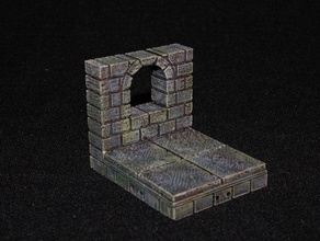 openforge 20 cut stone external window toy game accessories dnd tiles dungeon miniatures openforge2 pathfinder rpg tabletop terrain 3d print model - Mito3D
