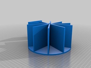 my customized fully parametric centrifuge pump impeller hobby 3d print model - Mito3D