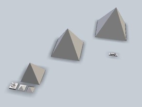 las pirámides de giza los edificios estructuras antiguo en el egipto grandes esfinge 3d print model - Mito3D