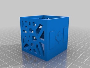canadian flag square box 50x50x50mm 3d printing maple leaf canadianflag 3d print model - Mito3D