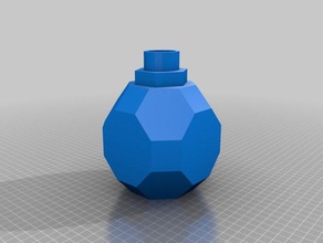 fancy hollow bottle top containers 3d print model - Mito3D
