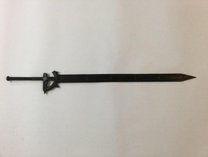 espada de arte en línea elucidator props kirito sao 3d print model - Mito3D