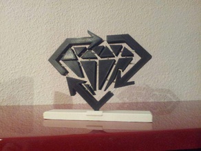 palo de sus armas diamante signos logotipos el merchandising trofeo 3d print model - Mito3D