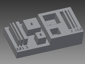 rectangle test calibration 3d printing tests 3d print model - Mito3D