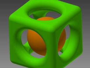 sphere cube art 3d print model - Mito3D