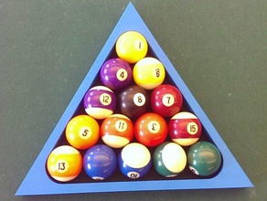 pool rack games ball balls billiards openscad table snooker triangle 3d print model - Mito3D