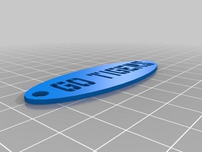 detroit tigers keychain cut out 3d printing 3d print model - Mito3D