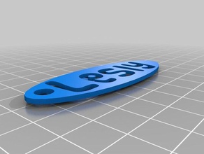 key chain cut out lesly 3d printing 3d print model - Mito3D