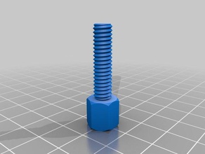 hand tightened plastic bolt sae 14 m8 parts customized 3d print model - Mito3D