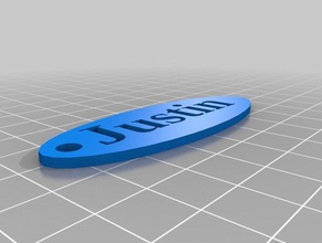 keychain cut out jc 3d printing 3d print model - Mito3D