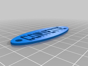 keychain cutout dk 3d printing 3d print model - Mito3D