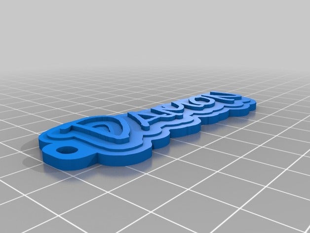 damon Schlüsselanhänger angepasst 3D print model - Mito3D