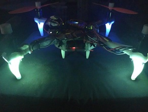 quad tentáculo pé v2 neopixel jóia rc veículos braço quadcopter quadro quadrotor skyblade 3d print model - Mito3D